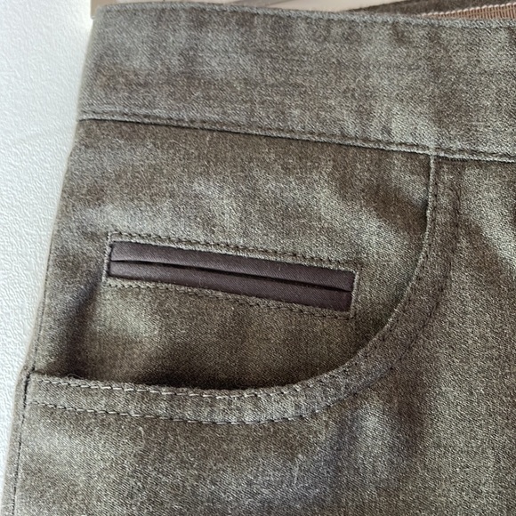 Boss Hugo Boss Men's Virgin Wool Pants Flat Front Patch Rear Pockets Size 36R - Picture 6 of 16